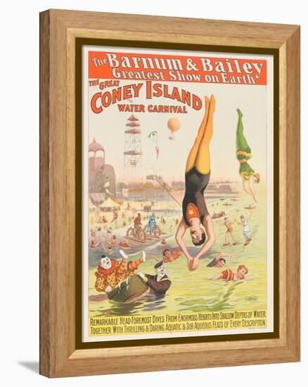 The Barnum and Bailey Greatest Show on Earth - the Great Coney Island Water Carnival, 1898-null-Framed Premier Image Canvas