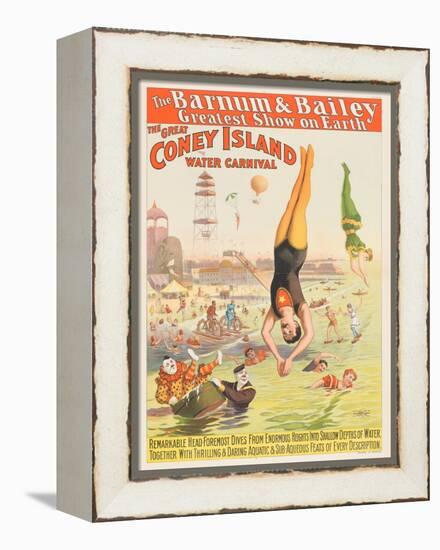 The Barnum and Bailey Greatest Show on Earth - the Great Coney Island Water Carnival, 1898-null-Framed Premier Image Canvas