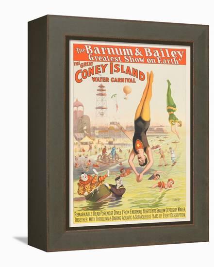 The Barnum and Bailey Greatest Show on Earth - the Great Coney Island Water Carnival, 1898-null-Framed Premier Image Canvas