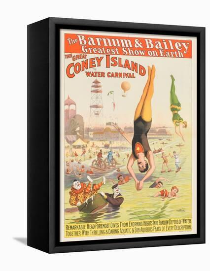 The Barnum and Bailey Greatest Show on Earth - the Great Coney Island Water Carnival, 1898-null-Framed Premier Image Canvas