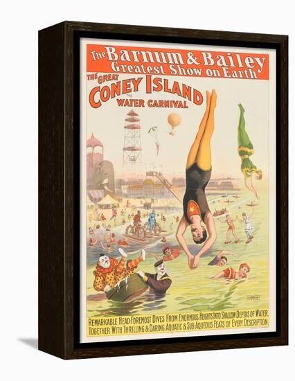 The Barnum and Bailey Greatest Show on Earth - the Great Coney Island Water Carnival, 1898-null-Framed Premier Image Canvas