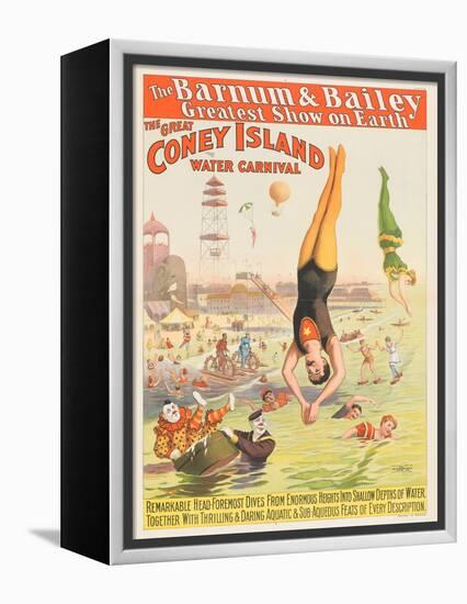 The Barnum and Bailey Greatest Show on Earth - the Great Coney Island Water Carnival, 1898-null-Framed Premier Image Canvas