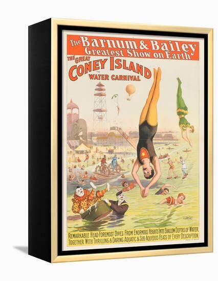 The Barnum and Bailey Greatest Show on Earth - the Great Coney Island Water Carnival, 1898-null-Framed Premier Image Canvas