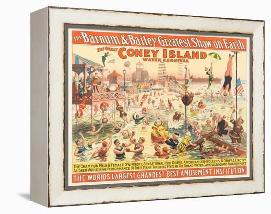 The Barnum and Bailey Greatest Show on Earth - the Great Coney Island Water Carnival, C.1898-null-Framed Premier Image Canvas