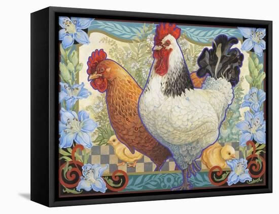 The Barnyard Brood-David Galchutt-Framed Premier Image Canvas