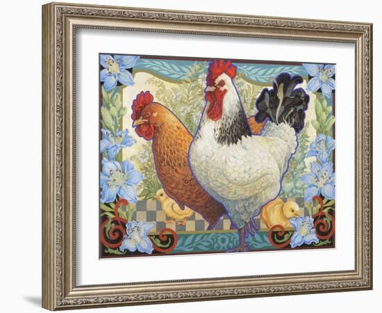 The Barnyard Brood-David Galchutt-Framed Giclee Print