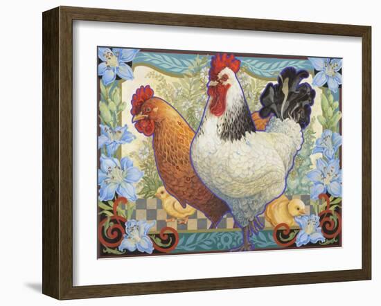 The Barnyard Brood-David Galchutt-Framed Giclee Print