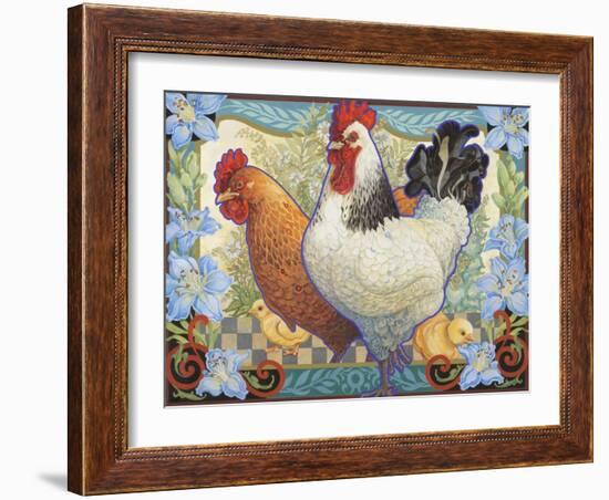 The Barnyard Brood-David Galchutt-Framed Giclee Print