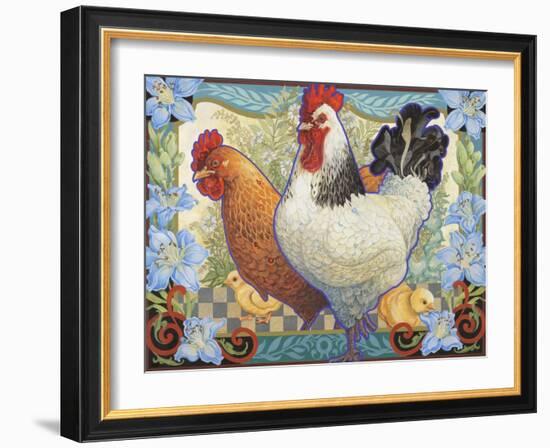 The Barnyard Brood-David Galchutt-Framed Giclee Print