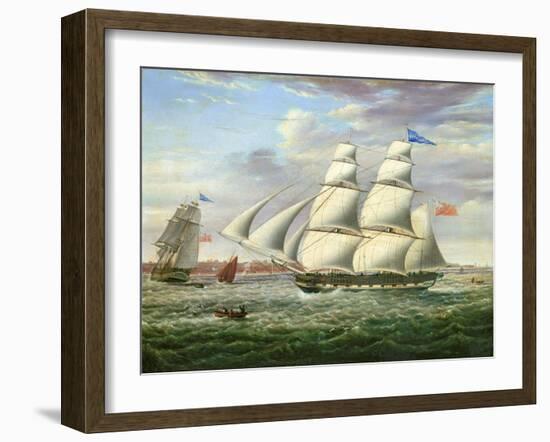 The Barque 'Andromeda' in Two Positions, 1831-Samuel Walters-Framed Giclee Print