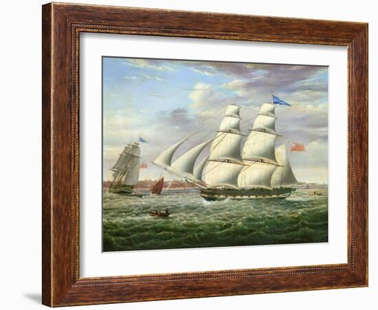 The Barque 'Andromeda' in Two Positions, 1831-Samuel Walters-Framed Giclee Print