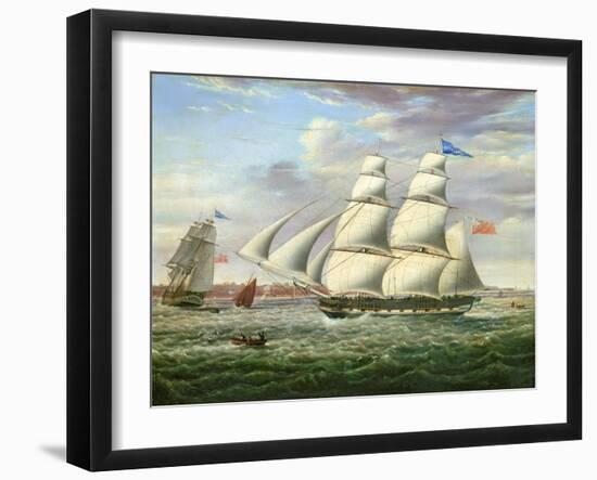 The Barque 'Andromeda' in Two Positions, 1831-Samuel Walters-Framed Giclee Print