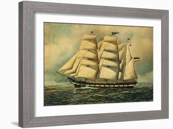 The Barque Colombine, 1903-Antonio Jacobsen-Framed Giclee Print