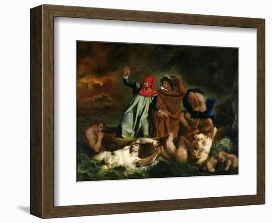 The Barque of Dante, 1822-Eugene Delacroix-Framed Giclee Print