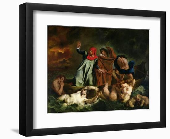 The Barque of Dante, 1822-Eugene Delacroix-Framed Giclee Print