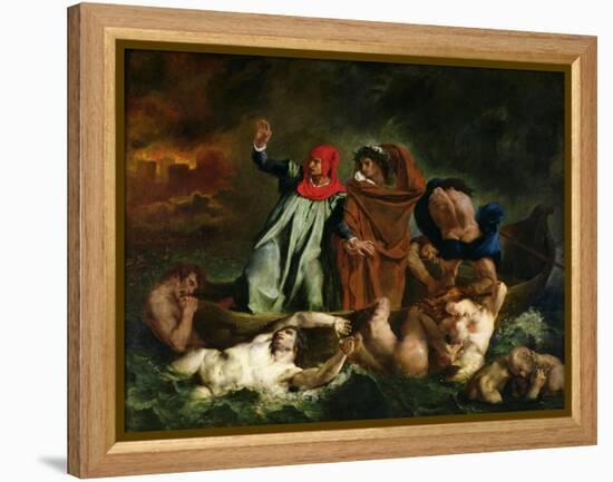 The Barque of Dante, 1822-Eugene Delacroix-Framed Premier Image Canvas