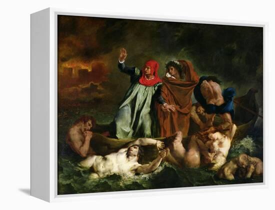 The Barque of Dante, 1822-Eugene Delacroix-Framed Premier Image Canvas