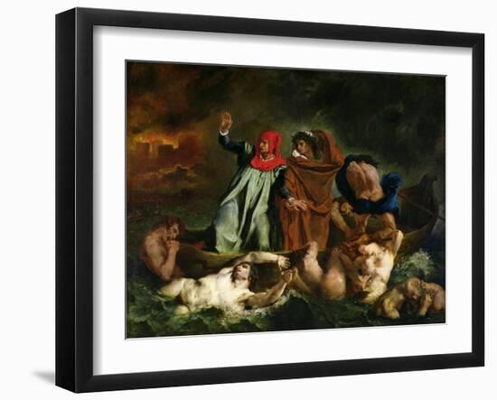 The Barque of Dante, 1822-Eugene Delacroix-Framed Giclee Print