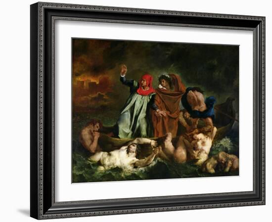 The Barque of Dante, 1822-Eugene Delacroix-Framed Giclee Print