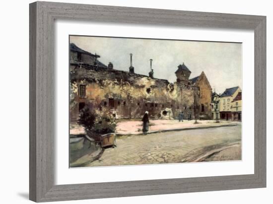 The Barracks at Soissons, France, 1915-Francois Flameng-Framed Giclee Print