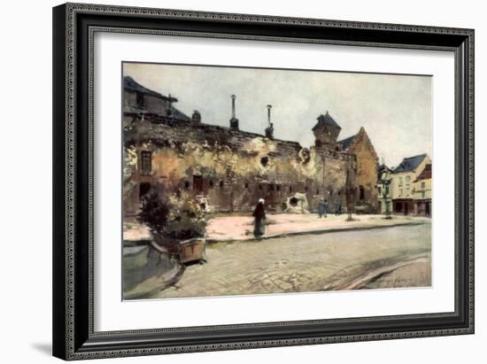 The Barracks at Soissons, France, 1915-Francois Flameng-Framed Giclee Print