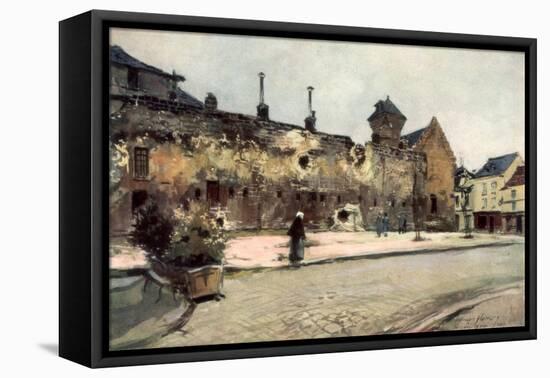 The Barracks at Soissons, France, 1915-Francois Flameng-Framed Premier Image Canvas