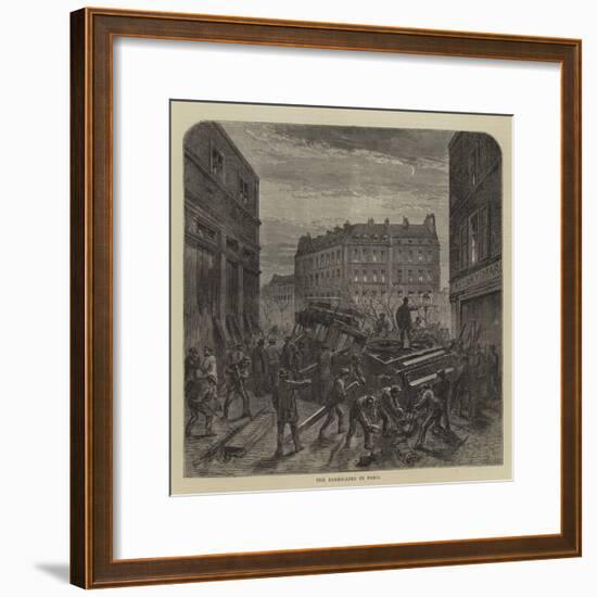 The Barricades in Paris-null-Framed Giclee Print