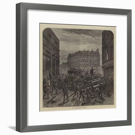 The Barricades in Paris-null-Framed Giclee Print