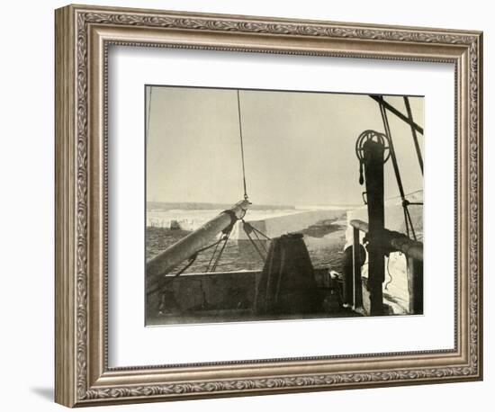 'The Barrier Edge Breaking Away Four Miles South of Hut Point', c1908, (1909)-Unknown-Framed Photographic Print