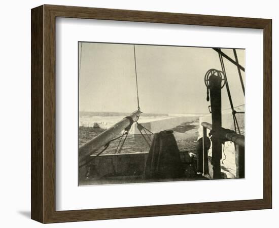 'The Barrier Edge Breaking Away Four Miles South of Hut Point', c1908, (1909)-Unknown-Framed Photographic Print