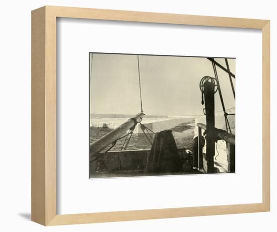 'The Barrier Edge Breaking Away Four Miles South of Hut Point', c1908, (1909)-Unknown-Framed Photographic Print