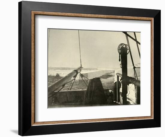 'The Barrier Edge Breaking Away Four Miles South of Hut Point', c1908, (1909)-Unknown-Framed Photographic Print