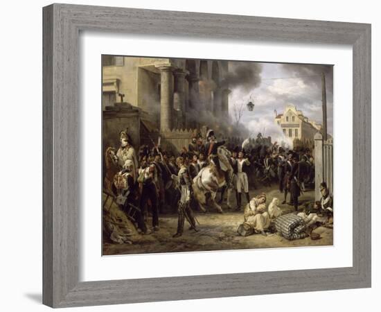 The Barriere De Clichy, Paris Defense March 30, 1814-Horace Vernet-Framed Giclee Print