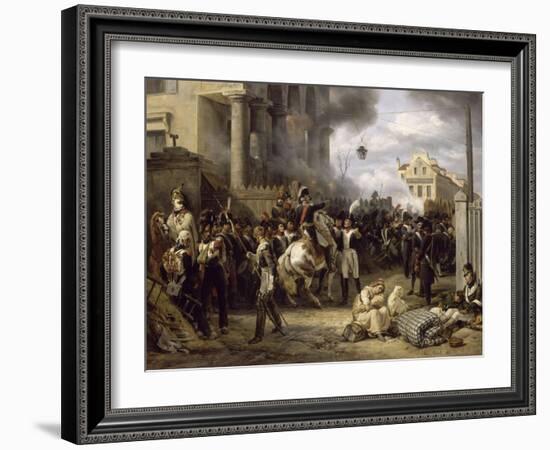 The Barriere De Clichy, Paris Defense March 30, 1814-Horace Vernet-Framed Giclee Print