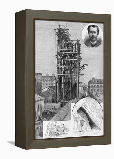 The Bartholdi Statue of Liberty. Drawn by John Durkin. See Page 47.-null-Framed Premier Image Canvas