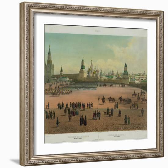 The Basil Cathedral at the Red Square in Moscow, Ca 1848-Philippe Benoist-Framed Giclee Print