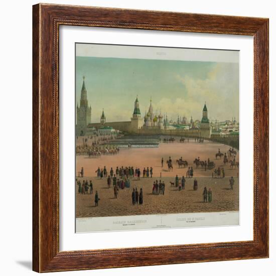 The Basil Cathedral at the Red Square in Moscow, Ca 1848-Philippe Benoist-Framed Giclee Print