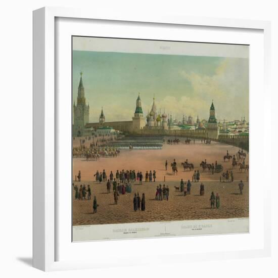 The Basil Cathedral at the Red Square in Moscow, Ca 1848-Philippe Benoist-Framed Giclee Print