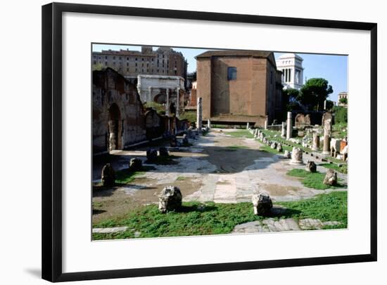 The Basilica Aemilia, Rome, Italy-A Lorenzini-Framed Photographic Print