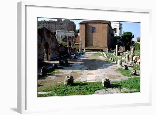 The Basilica Aemilia, Rome, Italy-A Lorenzini-Framed Photographic Print