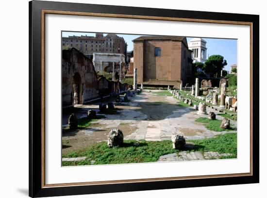 The Basilica Aemilia, Rome, Italy-A Lorenzini-Framed Photographic Print