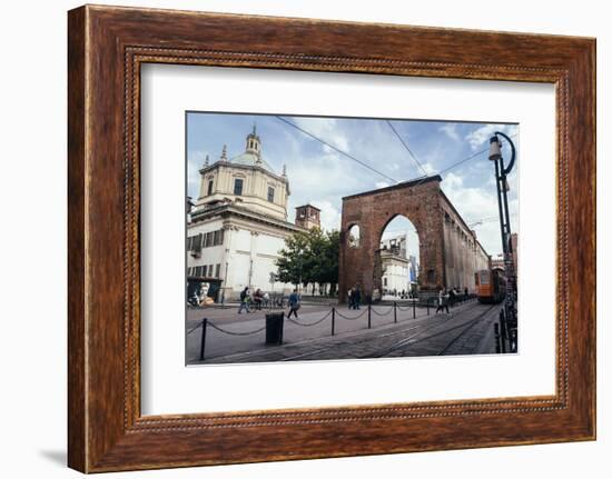 The Basilica of San Lorenzo Maggiore, an important place of Catholic worship, Milan, Lombardy, Ital-Alexandre Rotenberg-Framed Photographic Print