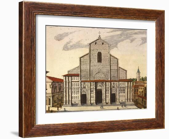 The Basilica of San Petronio in Bologna-Joan Blaeu-Framed Giclee Print