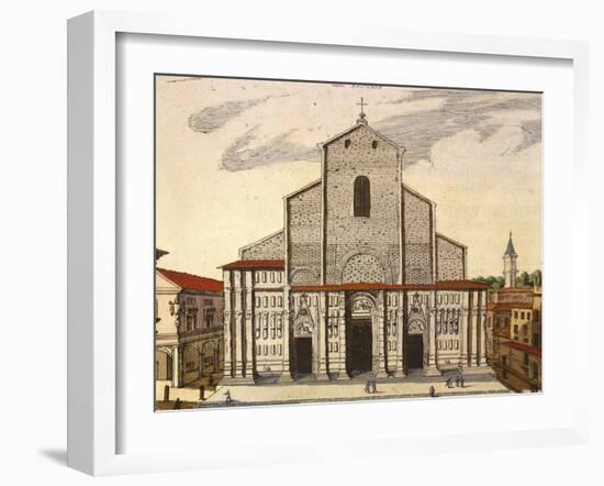 The Basilica of San Petronio in Bologna-Joan Blaeu-Framed Giclee Print