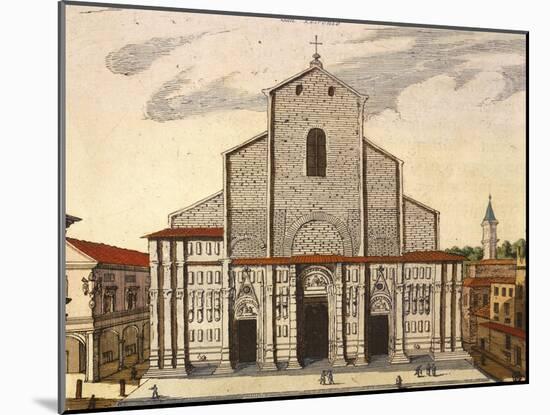 The Basilica of San Petronio in Bologna-Joan Blaeu-Mounted Giclee Print