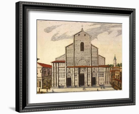 The Basilica of San Petronio in Bologna-Joan Blaeu-Framed Giclee Print