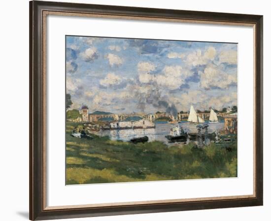 The Basin at Argenteuil (Detail)-Claude Monet-Framed Art Print