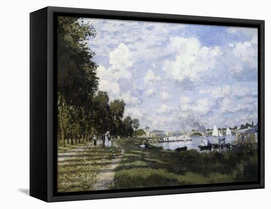 The Basin at Argenteuil-Claude Monet-Framed Premier Image Canvas