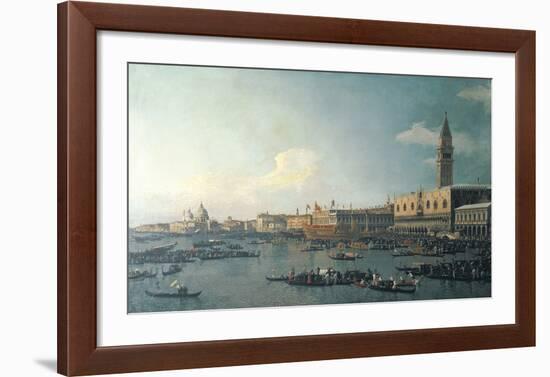 The Basin of San Marco On Ascension Day-Canaletto-Framed Premium Giclee Print