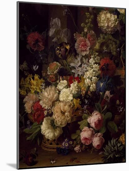 The Basket of Flowers, Detail from Julia's Tomb, 1804-Jan Frans van Dael-Mounted Giclee Print